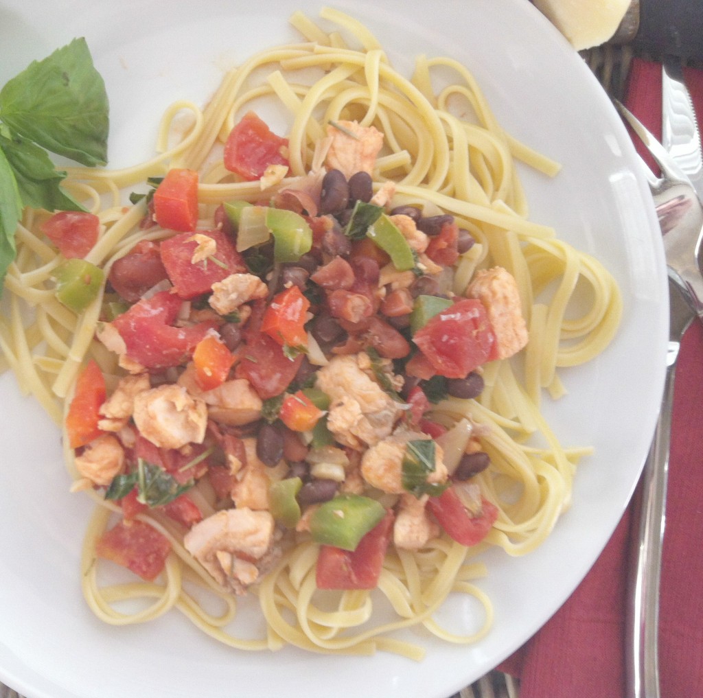 Salmon pasta 