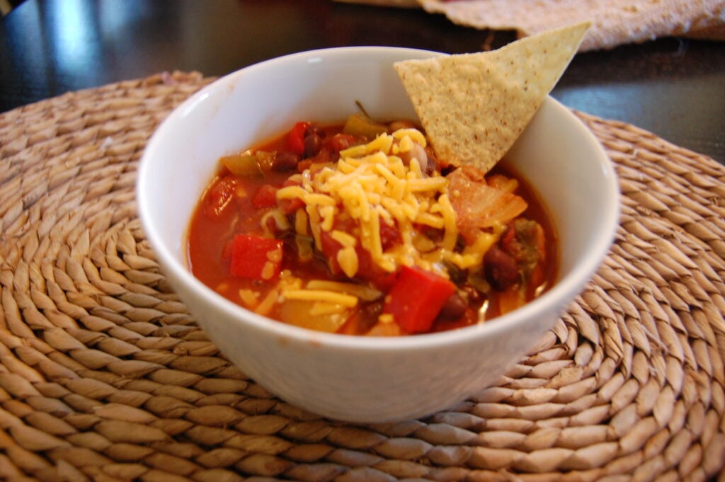 Crockpot Chickpea Chili (Vegetarian)