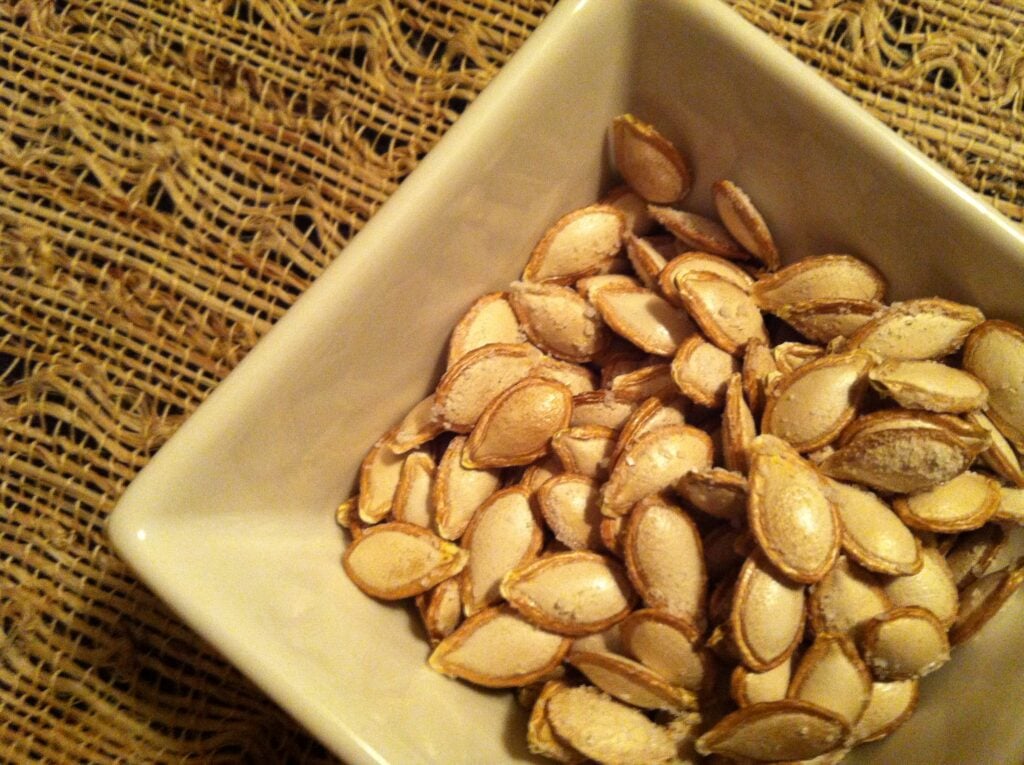 Roasting Butternut Squash - prepped seeds