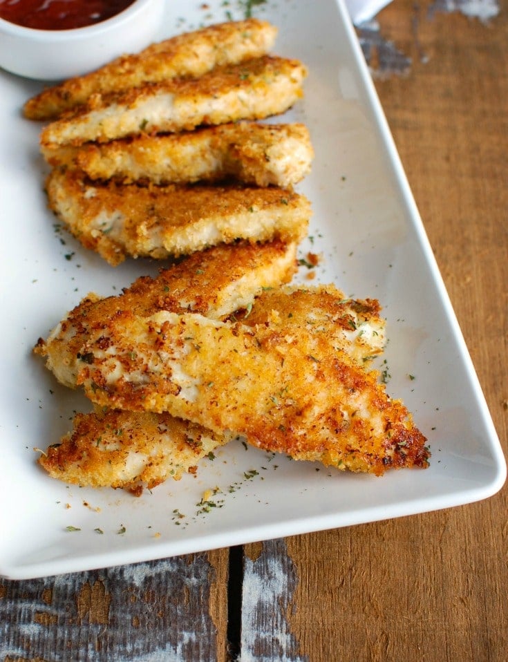 Healthy Chicken Fingers up close