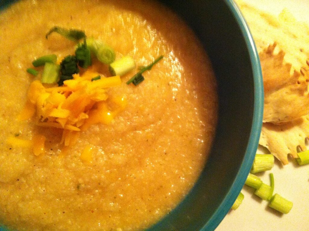 Skinny Baked Potato Soup - bowl of yummy