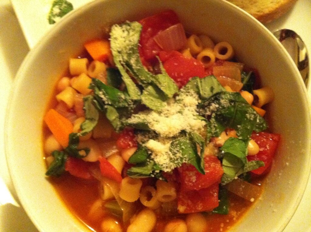 bowl of Easy Minestrone Soup