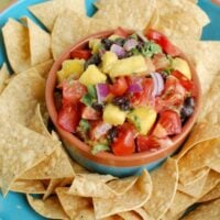 Mango and Black Bean Salsa close up