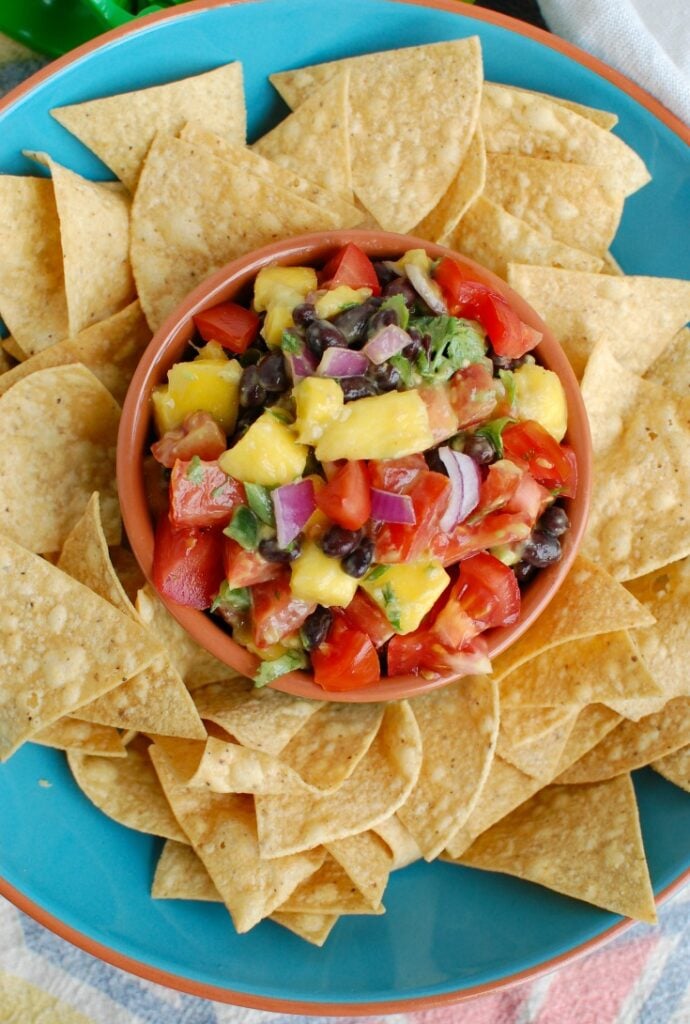 Mango and Black Bean Salsa Above