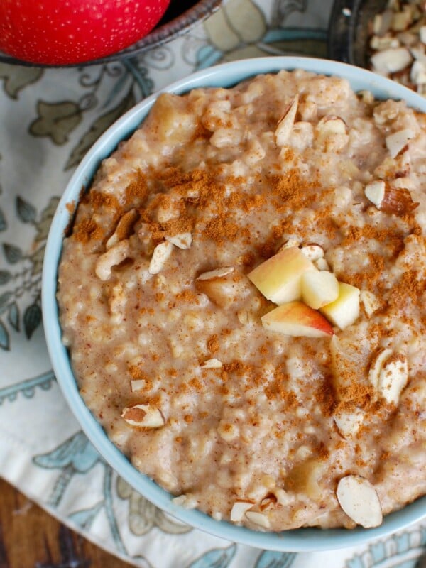 Slow Cooker Steel Cut Oatmeal in a bowl