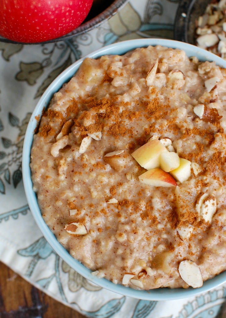 Slow Cooker Steel Cut Oatmeal in a bowl