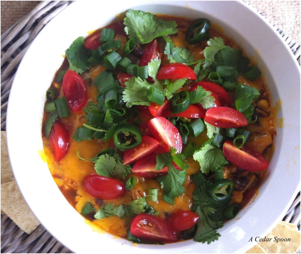 Black Bean Dip in a bowl