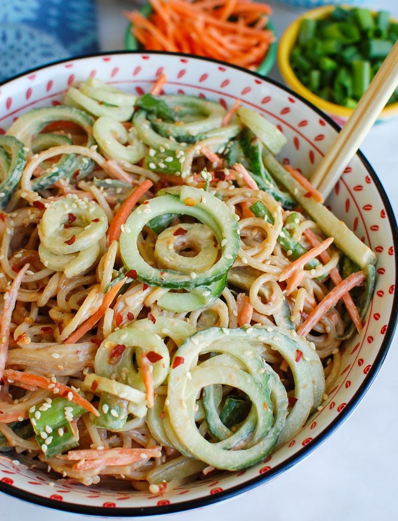 Sesame Noodles with Chopsticks 