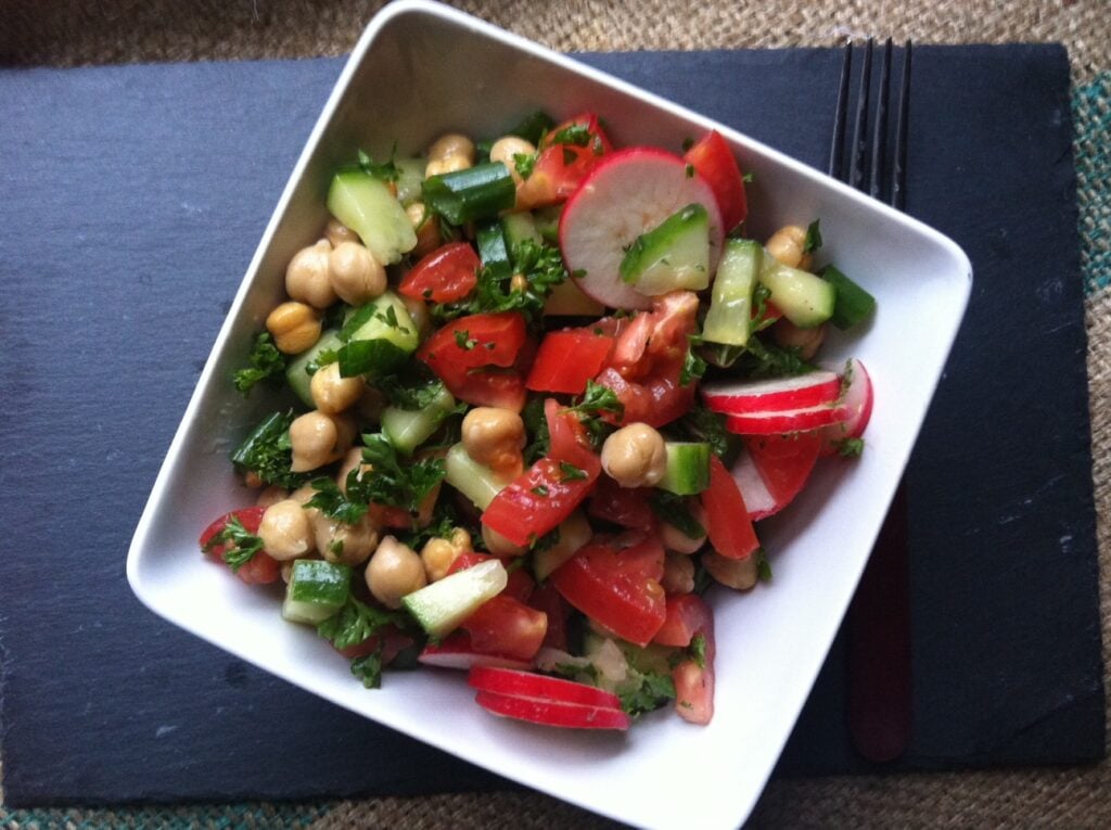 delicious Chopped Middle Eastern Salad