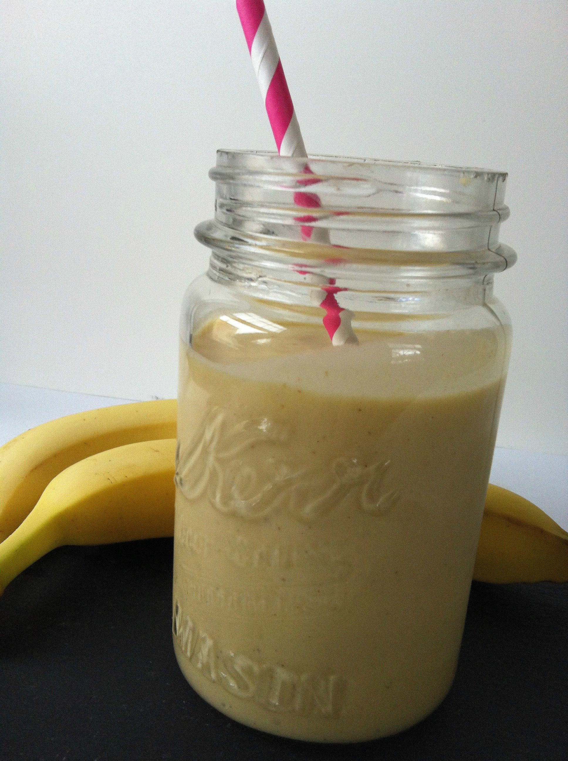 Mango Banana Oatmeal Breakfast Smoothie recipe from A Cedar Spoon