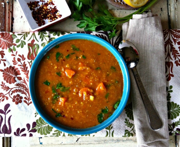 Red Lentil Soup - Moroccan Red Lentil Soup