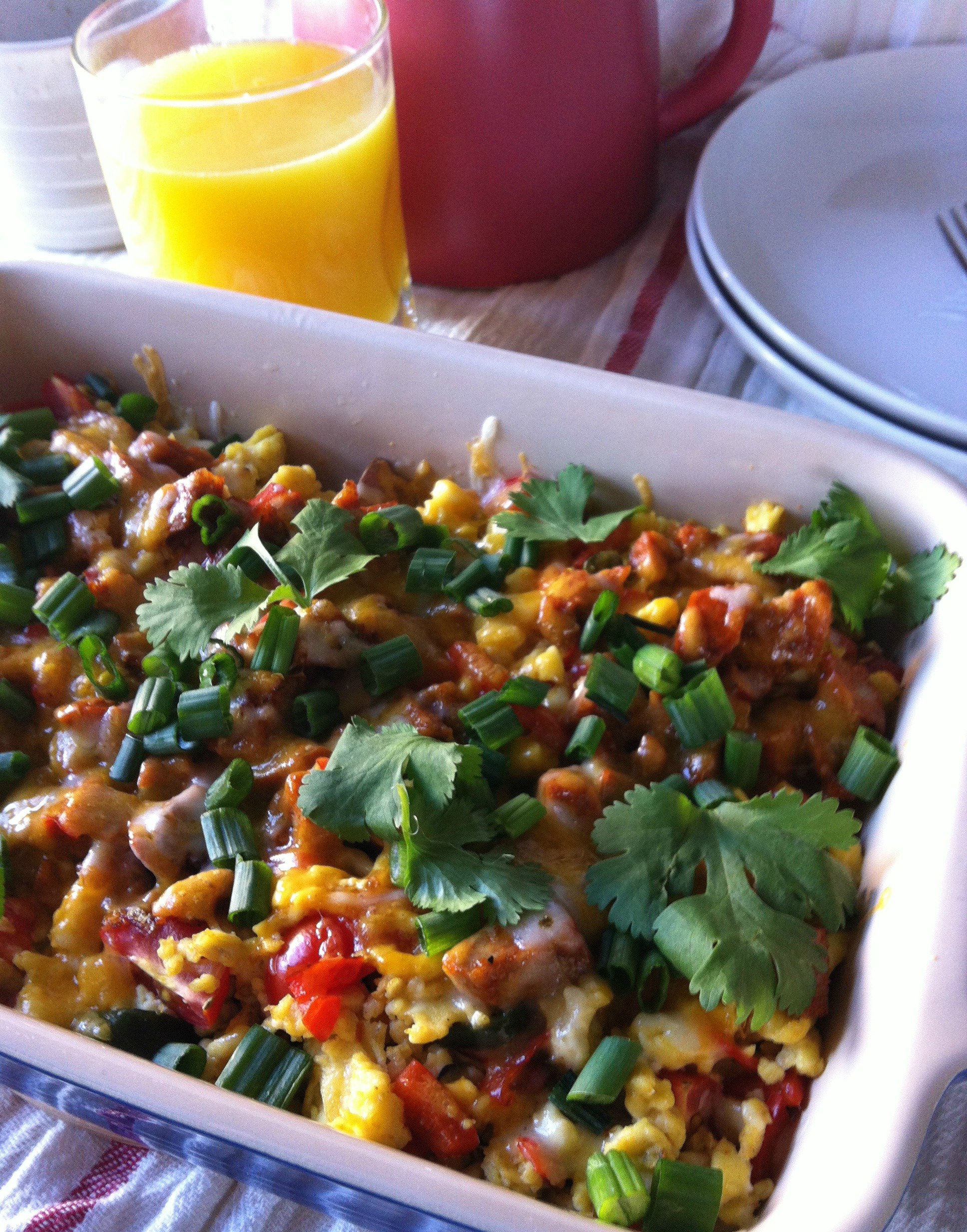 Southwestern Breakfast Bake recipe from a cedar spoon