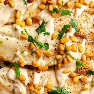 Easy Baked White Fish with Pine Nuts