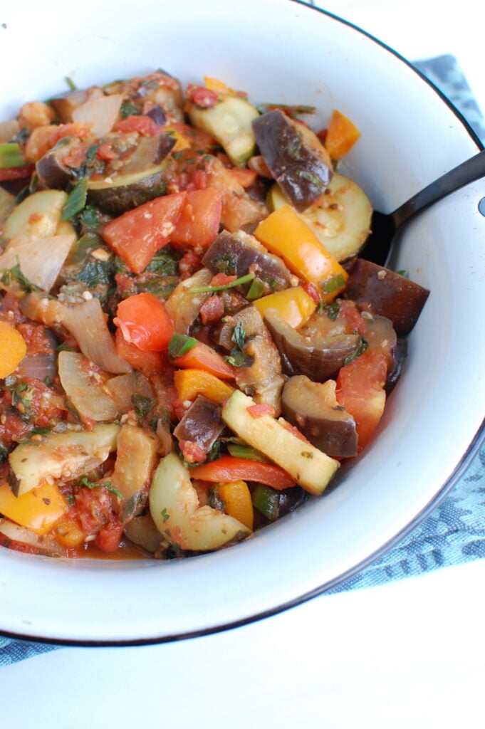 Ratatouille Recipe with spoon 