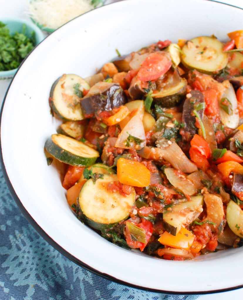 Ratatouille Recipe side view 