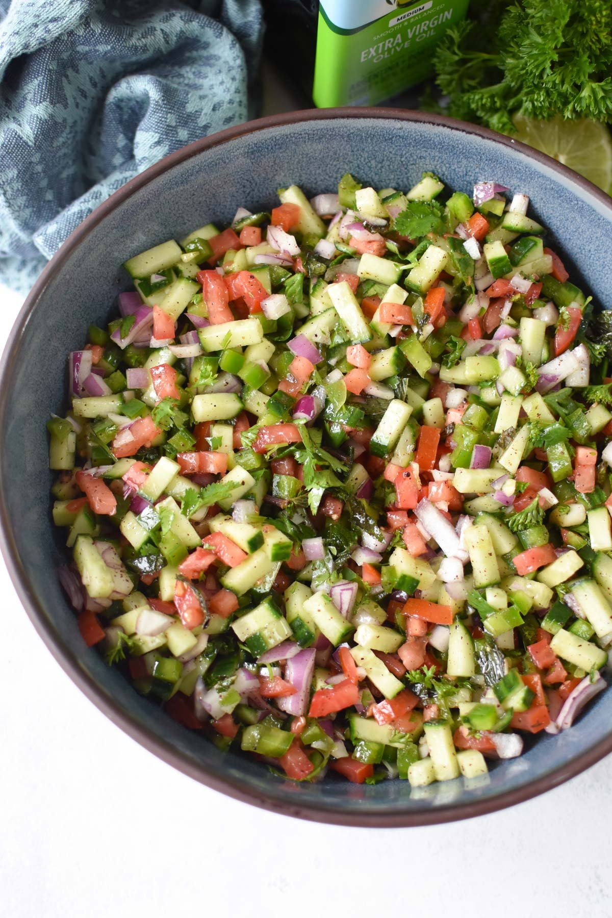 Shirazi Salad Recipe with dressing