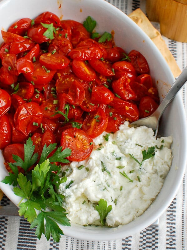 Goat Cheese Dip with parsley