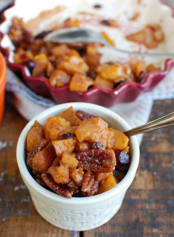 Butternut Squash Apple Bake in small bowl