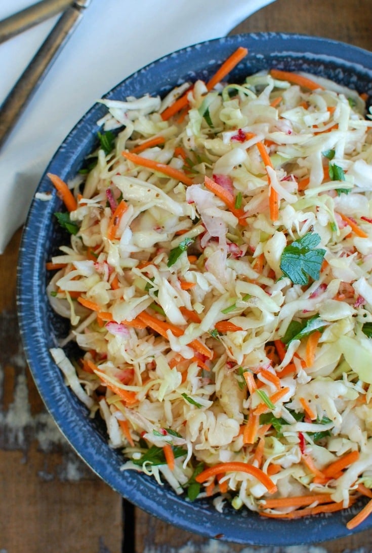 Healthy Coleslaw Up Close