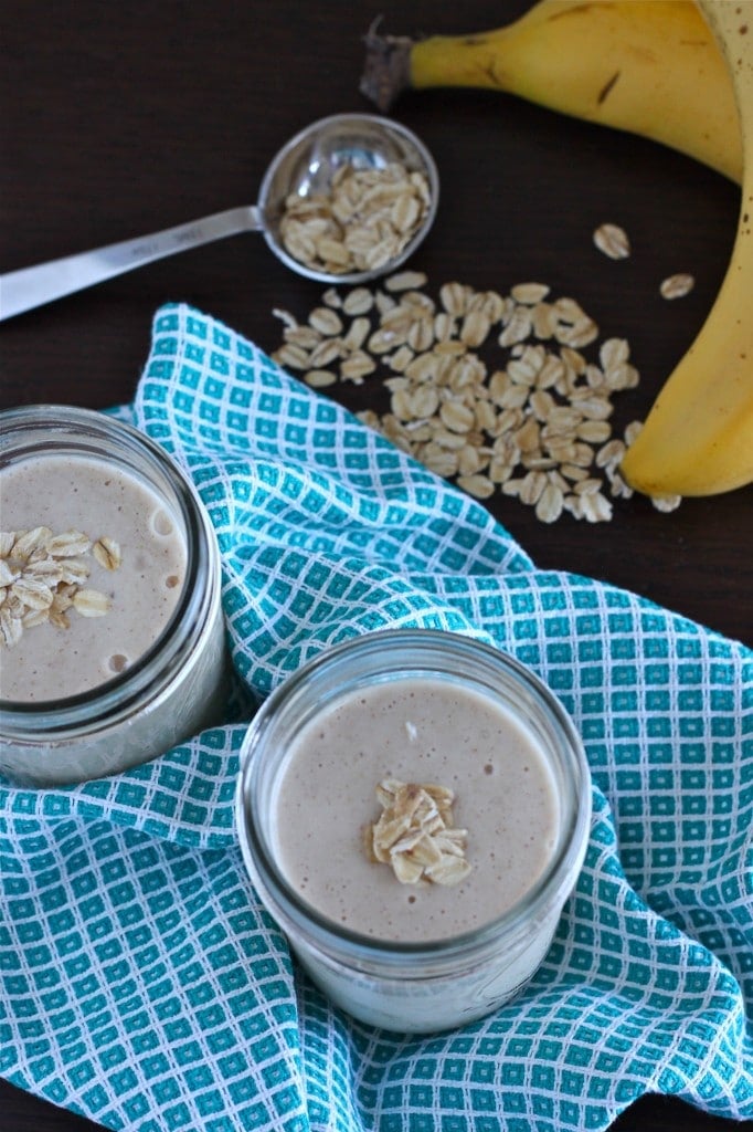 blueberry cream oatmeal smoothie