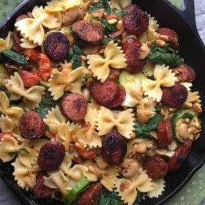 Smoked Sausage Pasta with White Beans 1200 x 1200