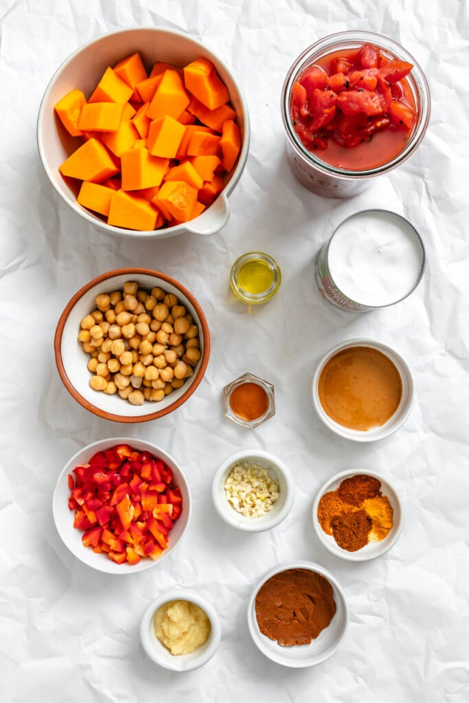 Butternut Squash Chickpea Curry recipe ingredients 