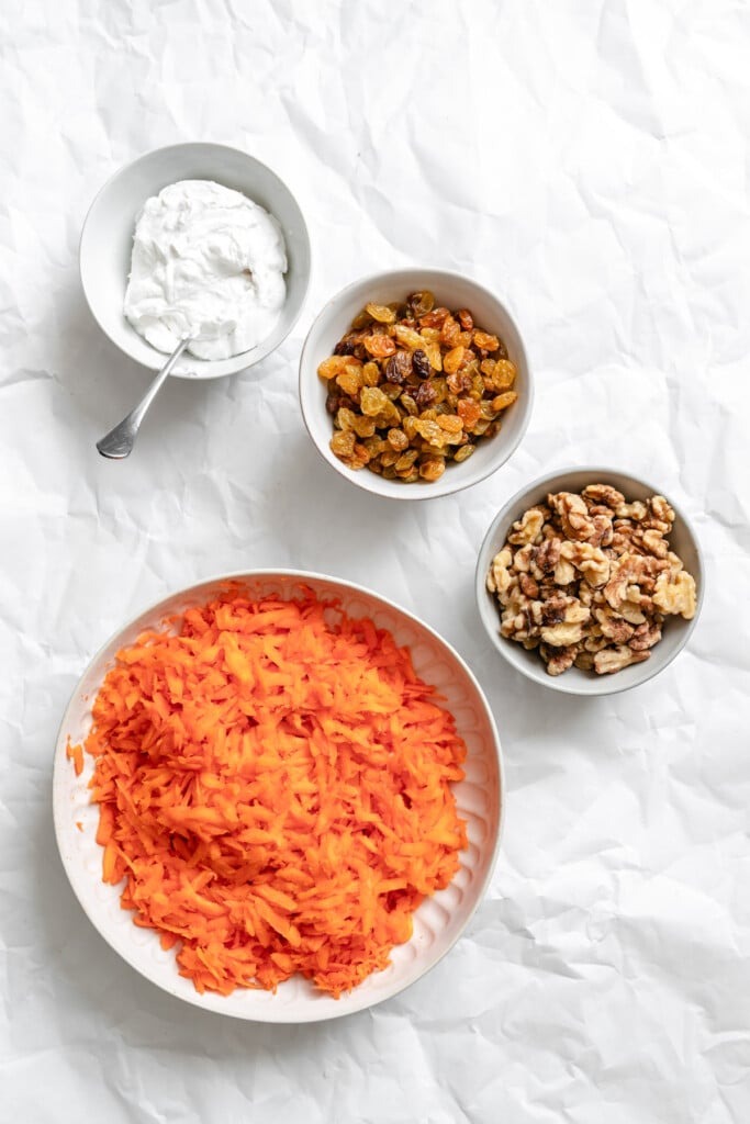 Carrot Raisin Salad recipe ingredients 