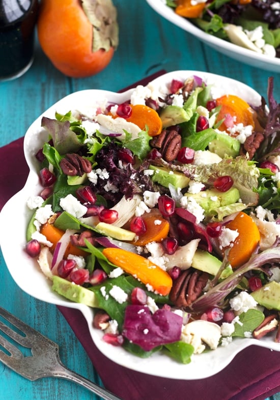 Pomegranate Persimmon Salad