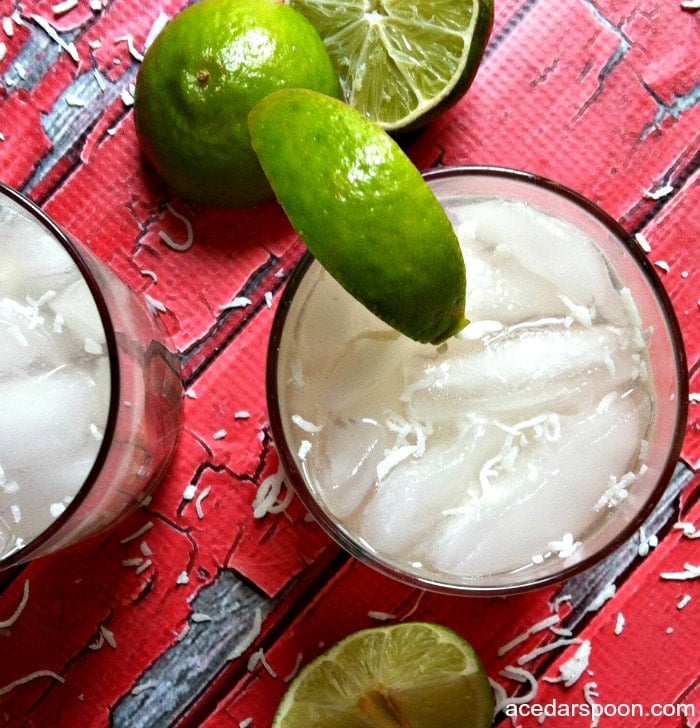 Spiked Raspberry Lime Coconut Water