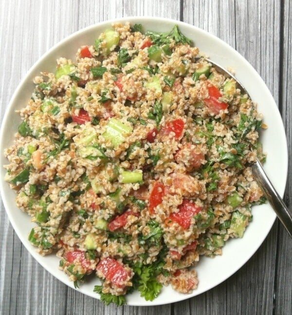 Vegetable Bulgar Salad with Mint Yogurt Dressing 3