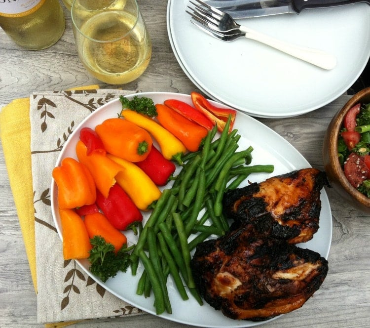 Spiced Honey Lime Grilled Chicken with vegetables