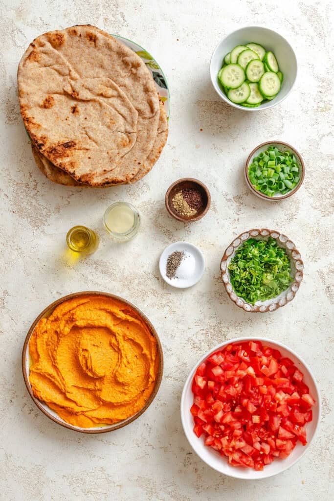 Mediterranean Naan Pizza recipe ingredients 
