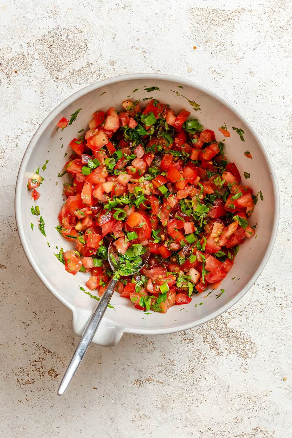 Mediterranean Naan Pizza with tabbouleh