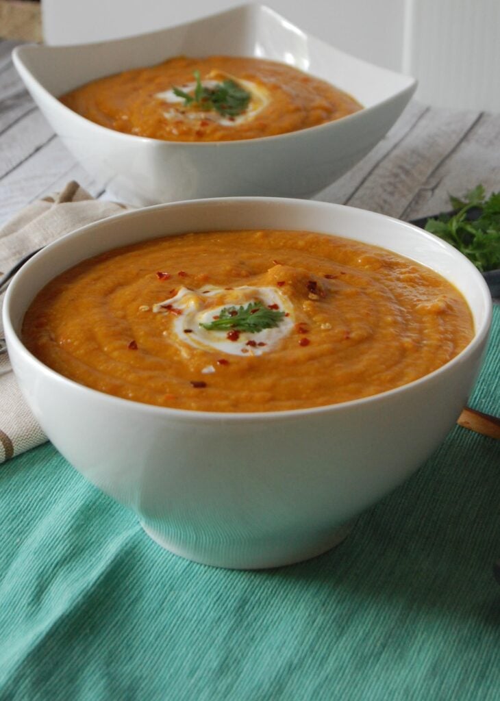 Instant Pot Lentil Soup with Yogurt 