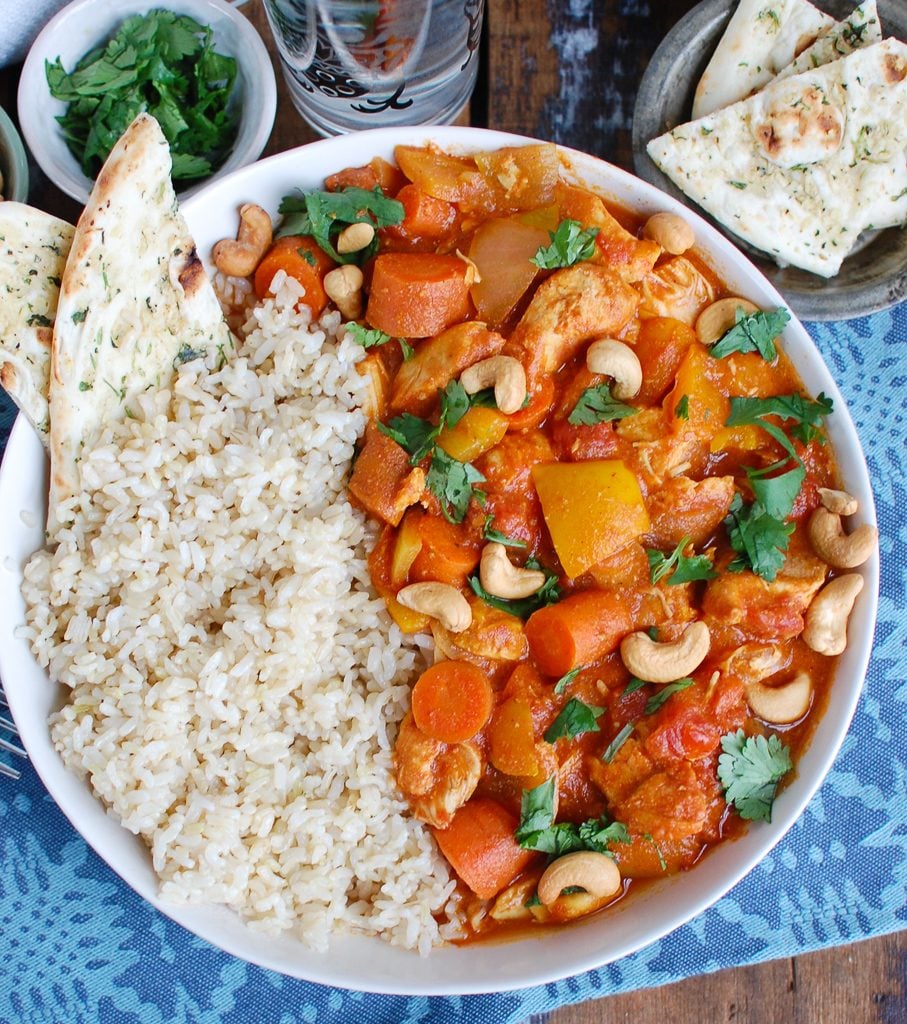 Slow Cooker Coconut Curry Chicken Above 