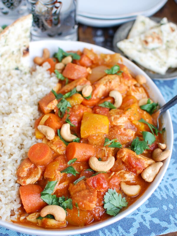 Slow Cooker Coconut Curry Chicken with Cashews