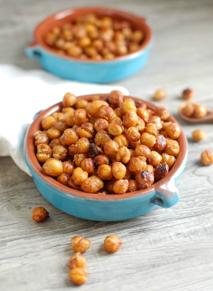 Crunchy Roasted Chickpeas - kid friendly