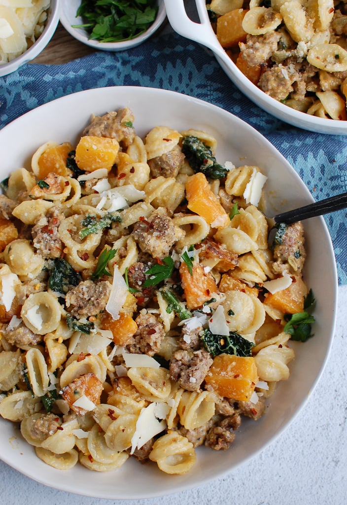 Butternut Squash Pasta with fork