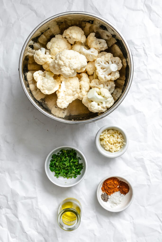 Curry Roasted Cauliflower recipe ingredients 