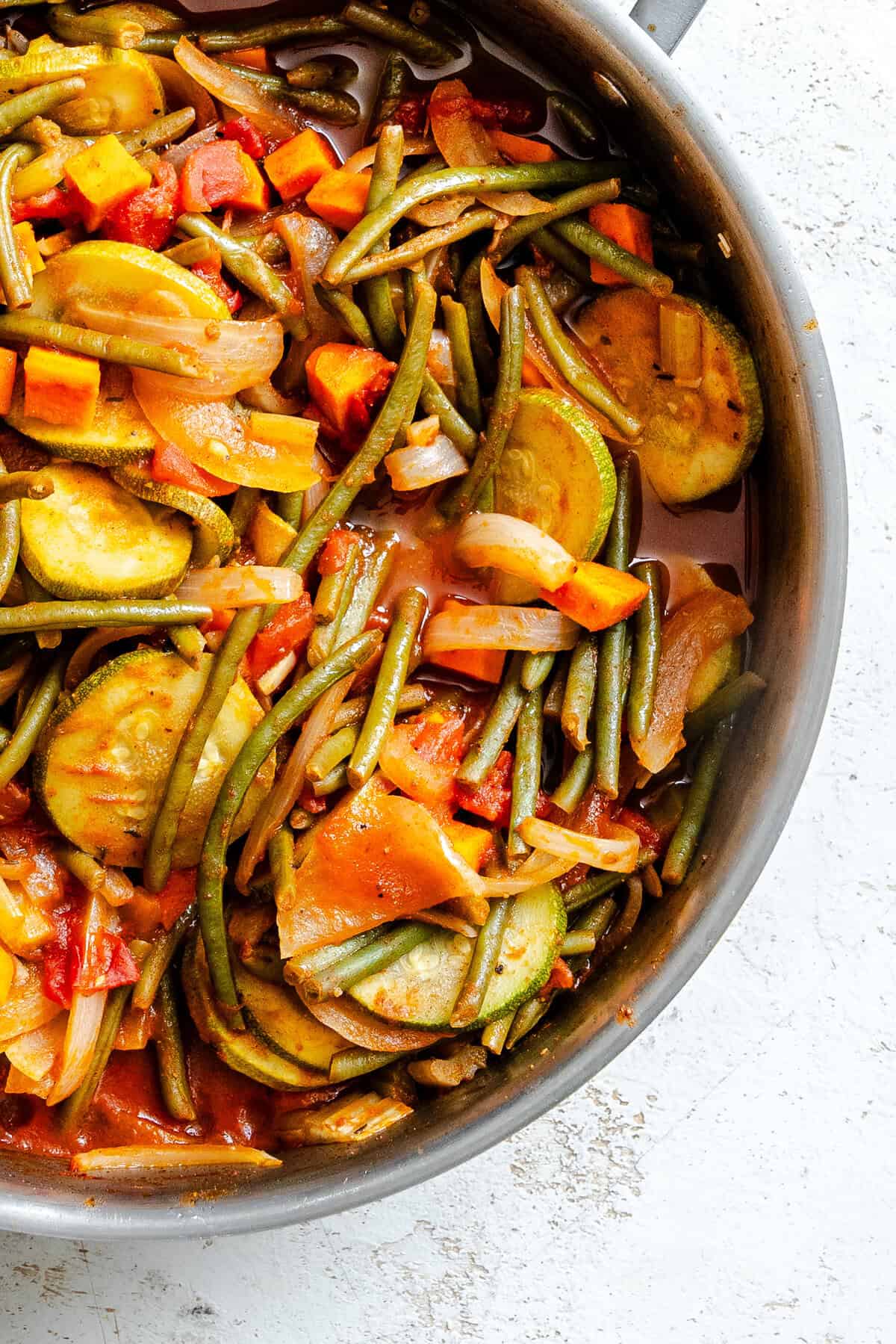 Lebanese Vegetables in a pan