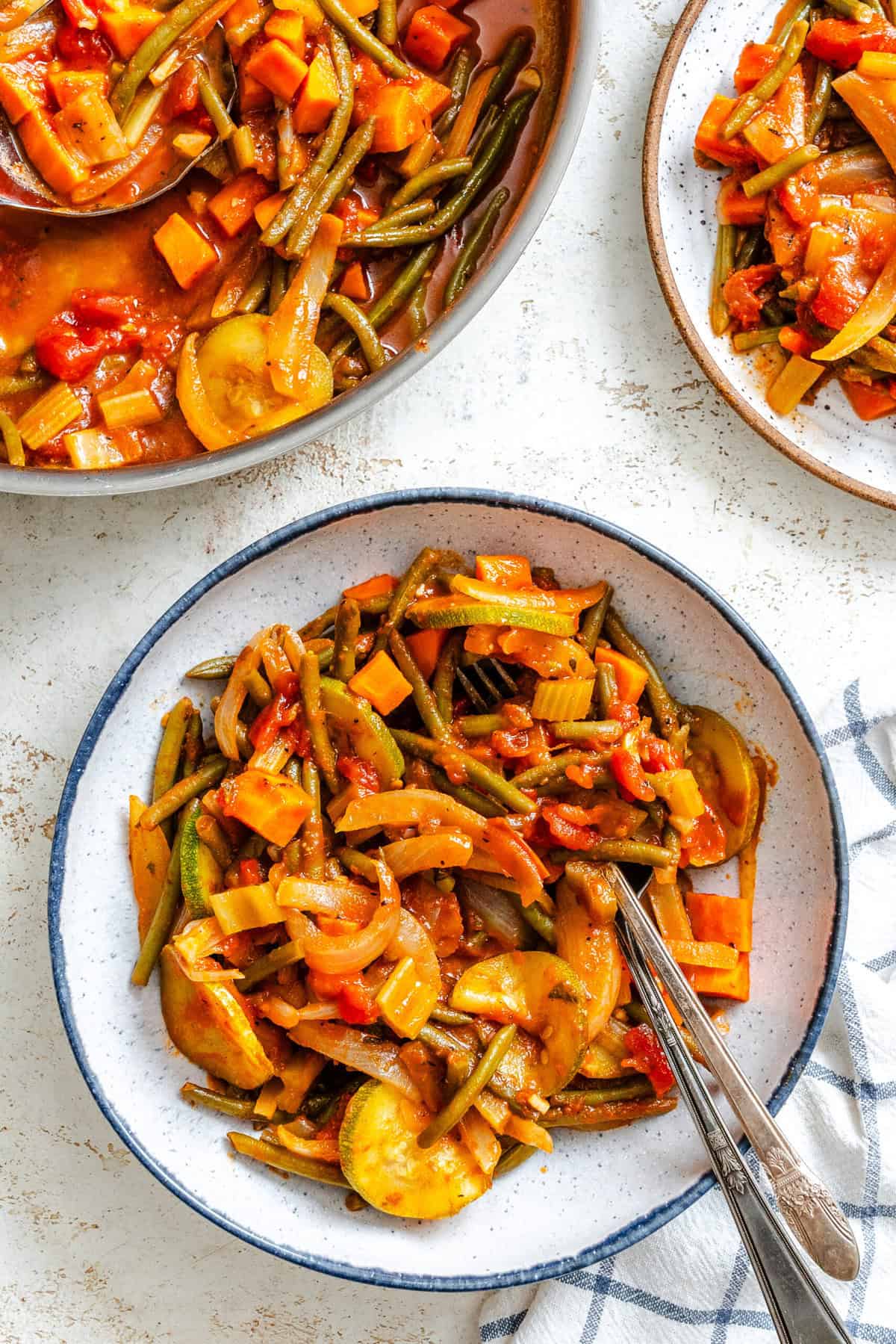 Lebanese Vegetables in white bowl