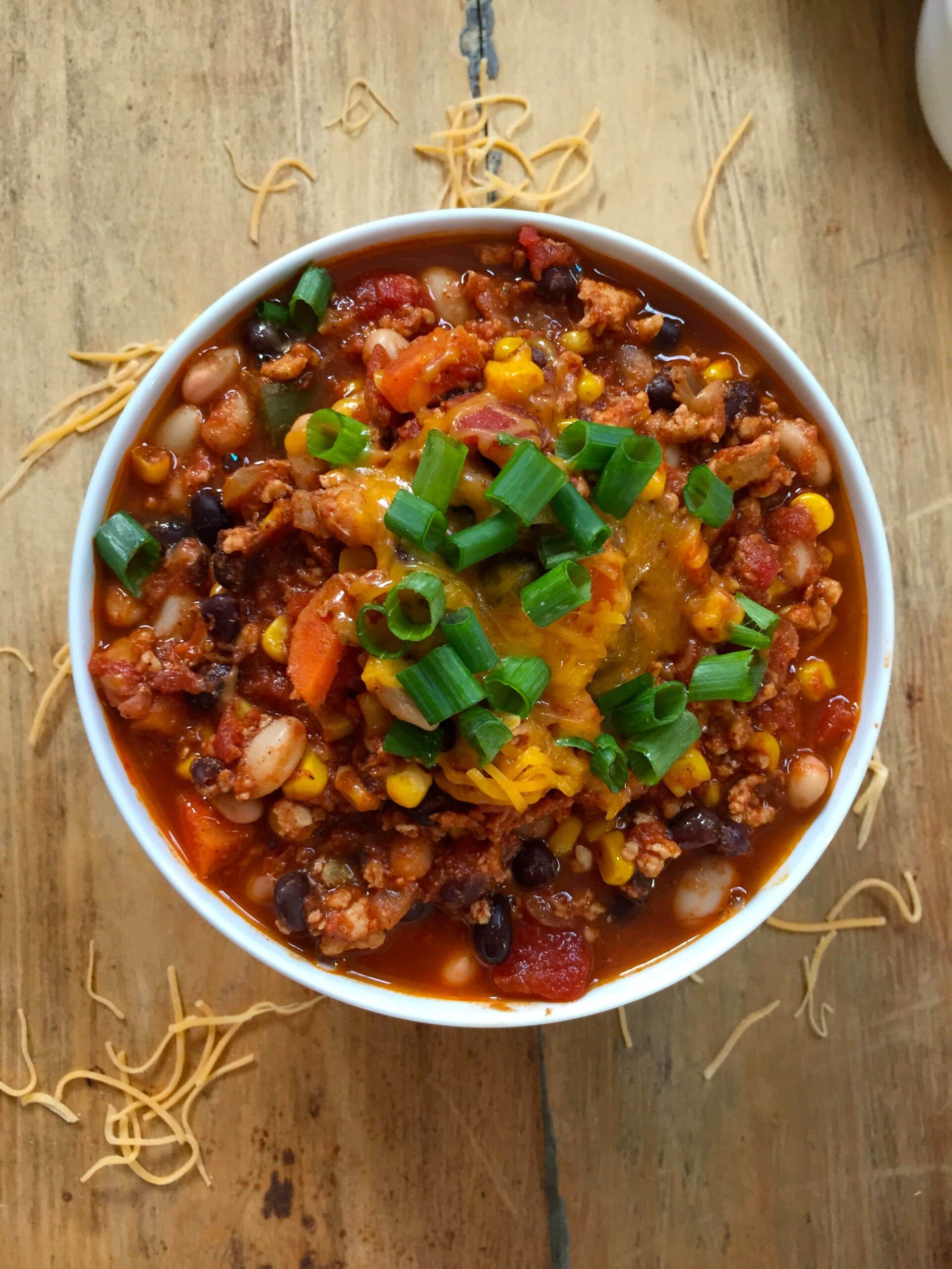 White and Black Bean Turkey Chili