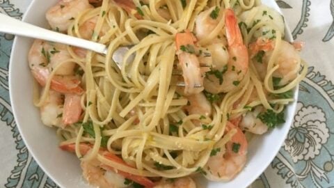 Lemon Garlic Shrimp Pasta