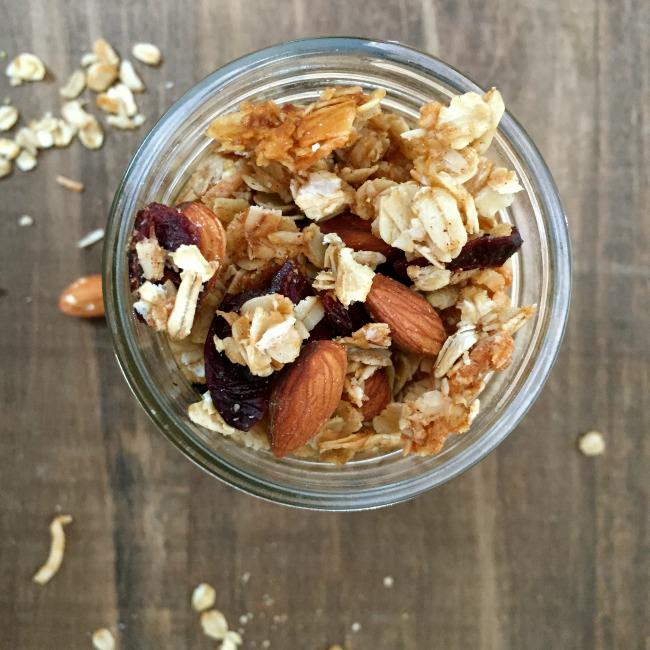 Coconut Cranberry Chia Seed Granola - A Cedar Spoon