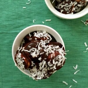 Frozen Chocolate Coconut Banana Bites