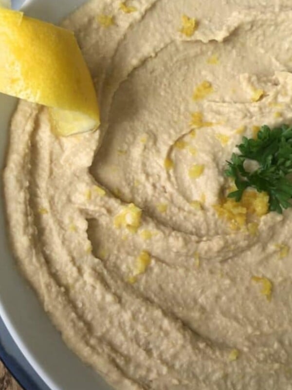 Lemon Hummus in bowl