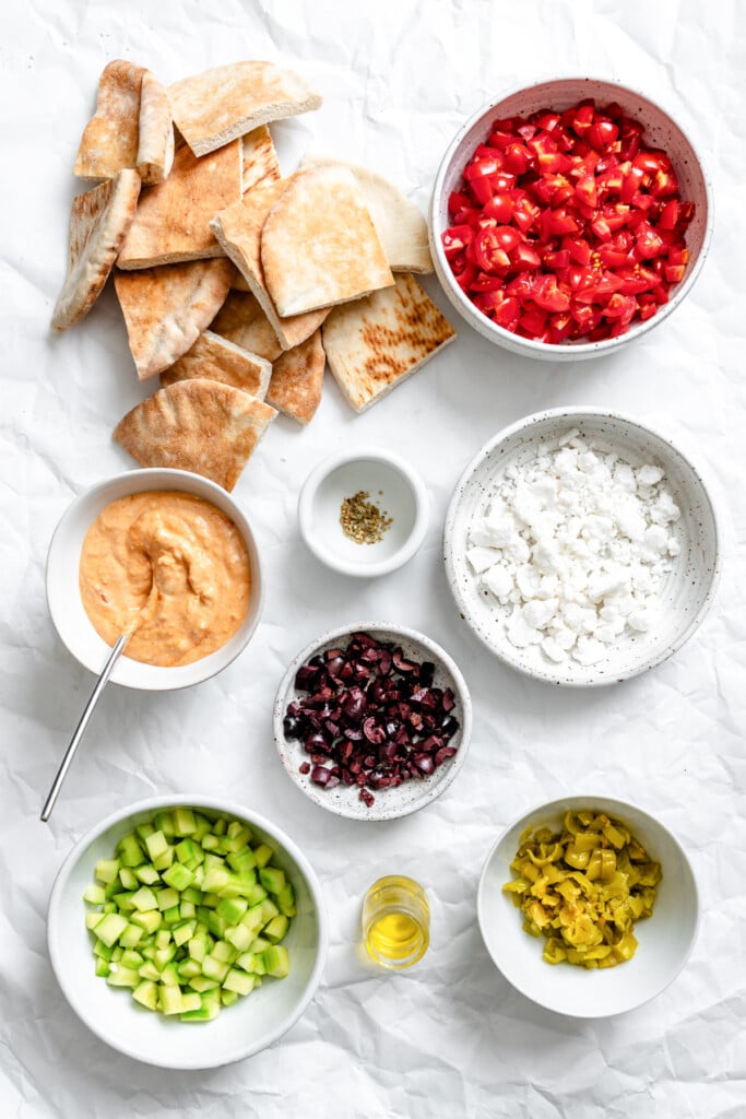 Loaded Hummus Pitas recipe ingredients 