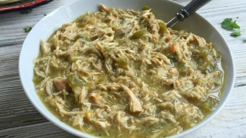 Slow Cooker Salsa Verde Chicken Tacos