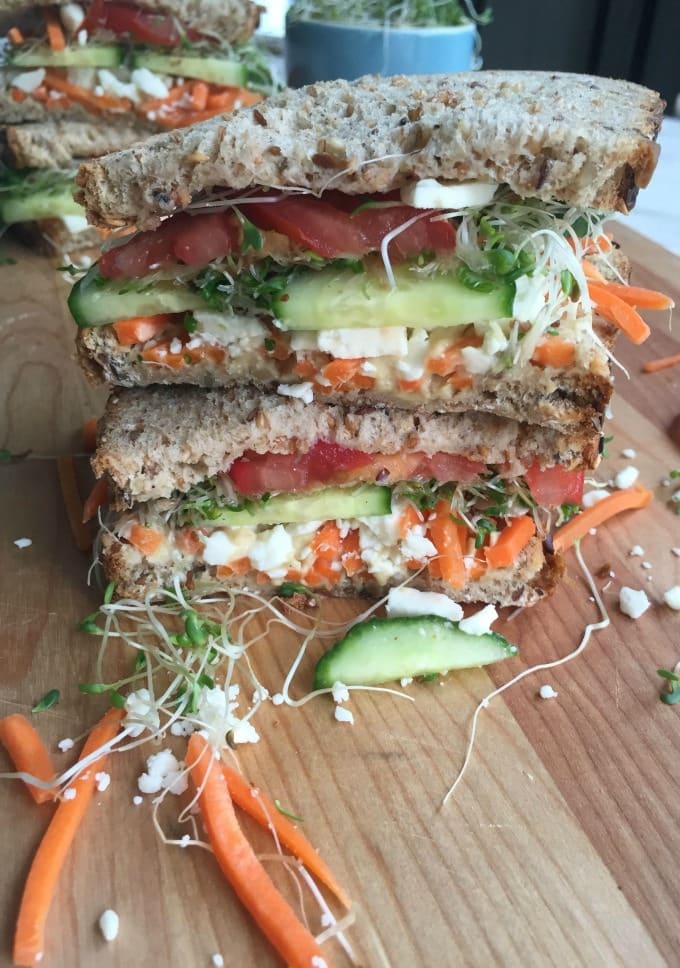 Mediterranean Veggie Sandwich