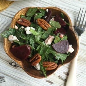 Roasted Beet Salad with Goat Cheese and Pecans